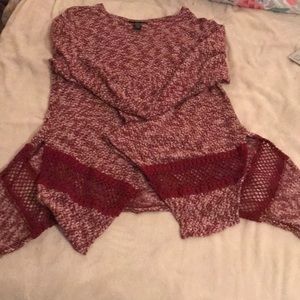 Long sleeve burgundy sweater